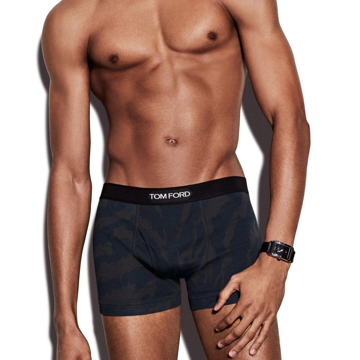 Tom Ford Abstract Zebra Bomull Boxer Kalsonger Herr Ebony | 317EJCHKI