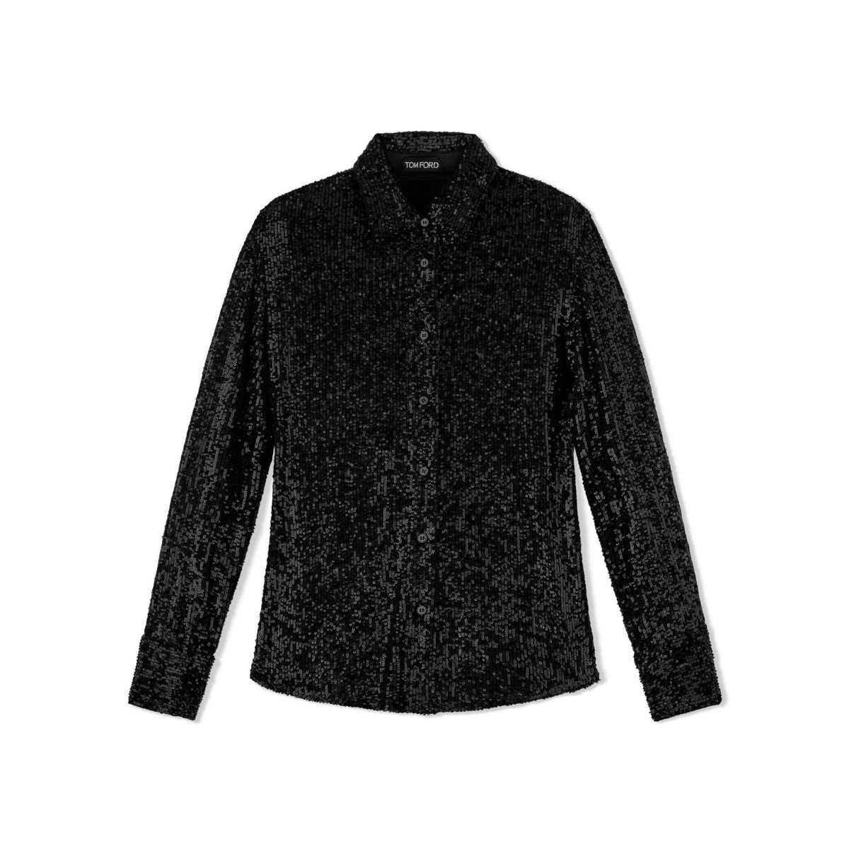 Tom Ford All Over Sequins Shirt Blast Dam Svarta | 157CDVHXS