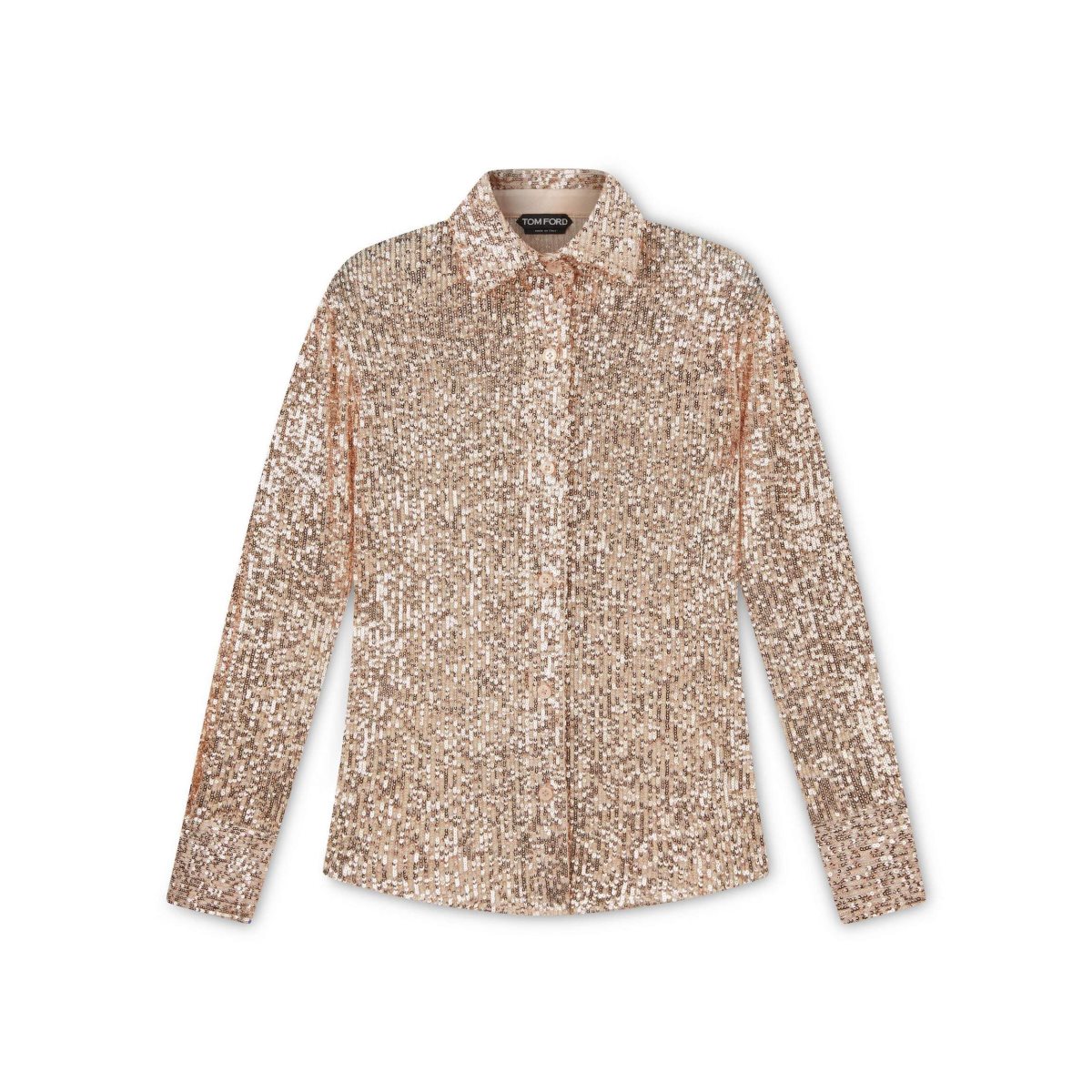 Tom Ford All Over Sequins Shirt Blast Dam Rosa | 263CFXTGM