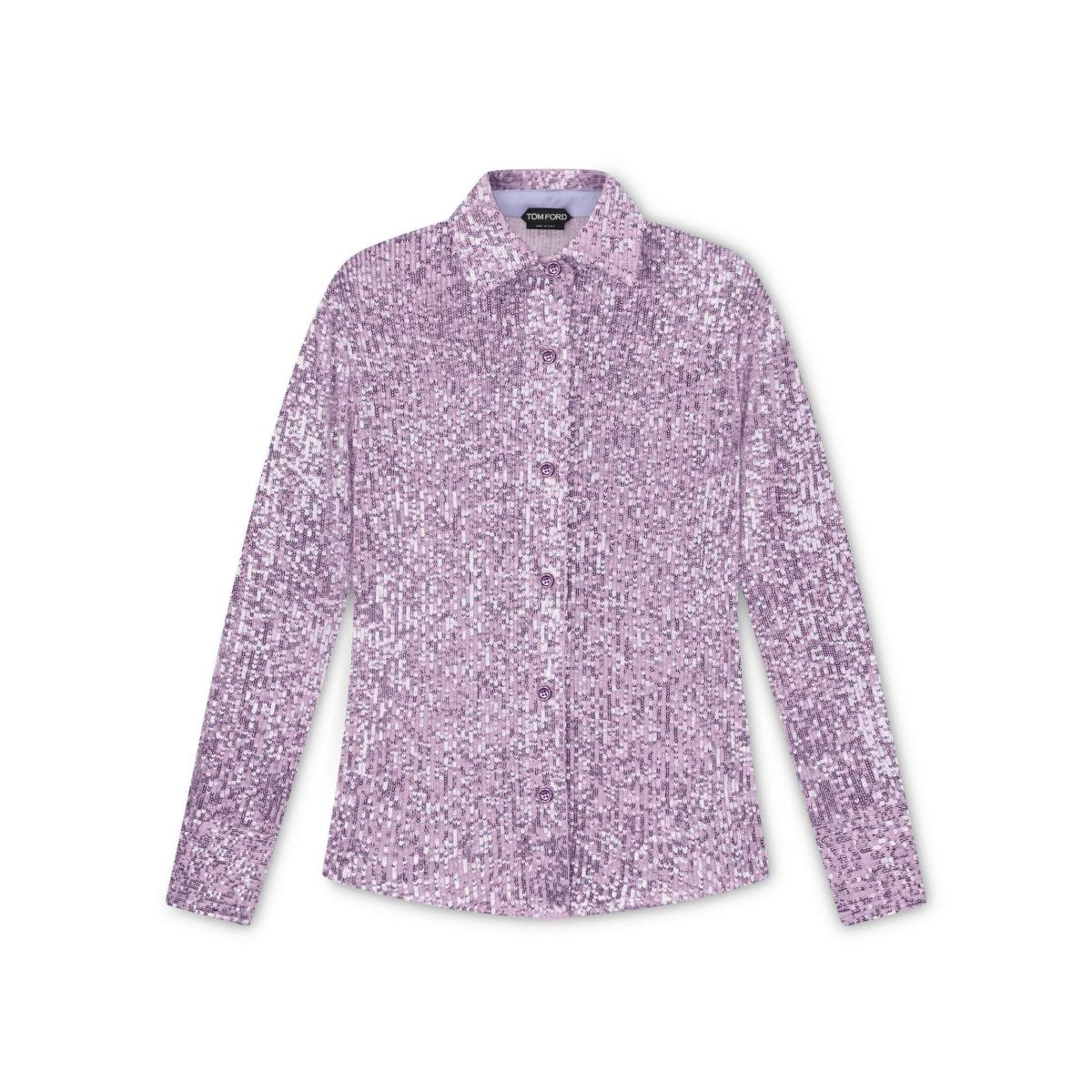 Tom Ford All Over Sequins Shirt Blast Dam Lila | 645MUJSNZ