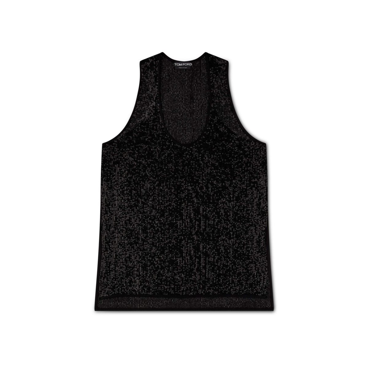 Tom Ford All Over Sequins Tank Blast Dam Svarta | 687BCYHXD