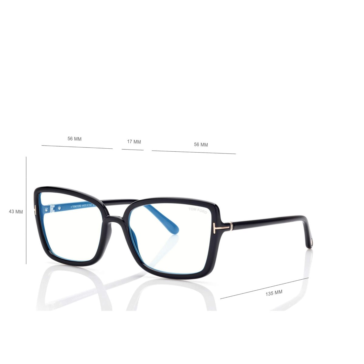 Tom Ford Blue Block Butterfly Optisk Dam Svarta | 760CZEFLG