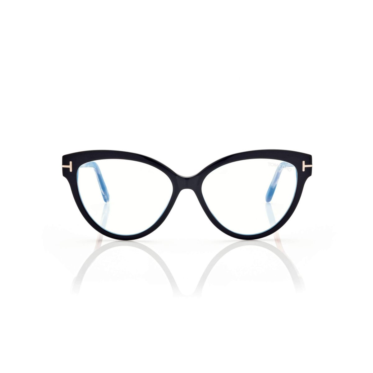 Tom Ford Blue Block Cat Eye Optisk Dam Svarta Bruna | 476PKCTDL