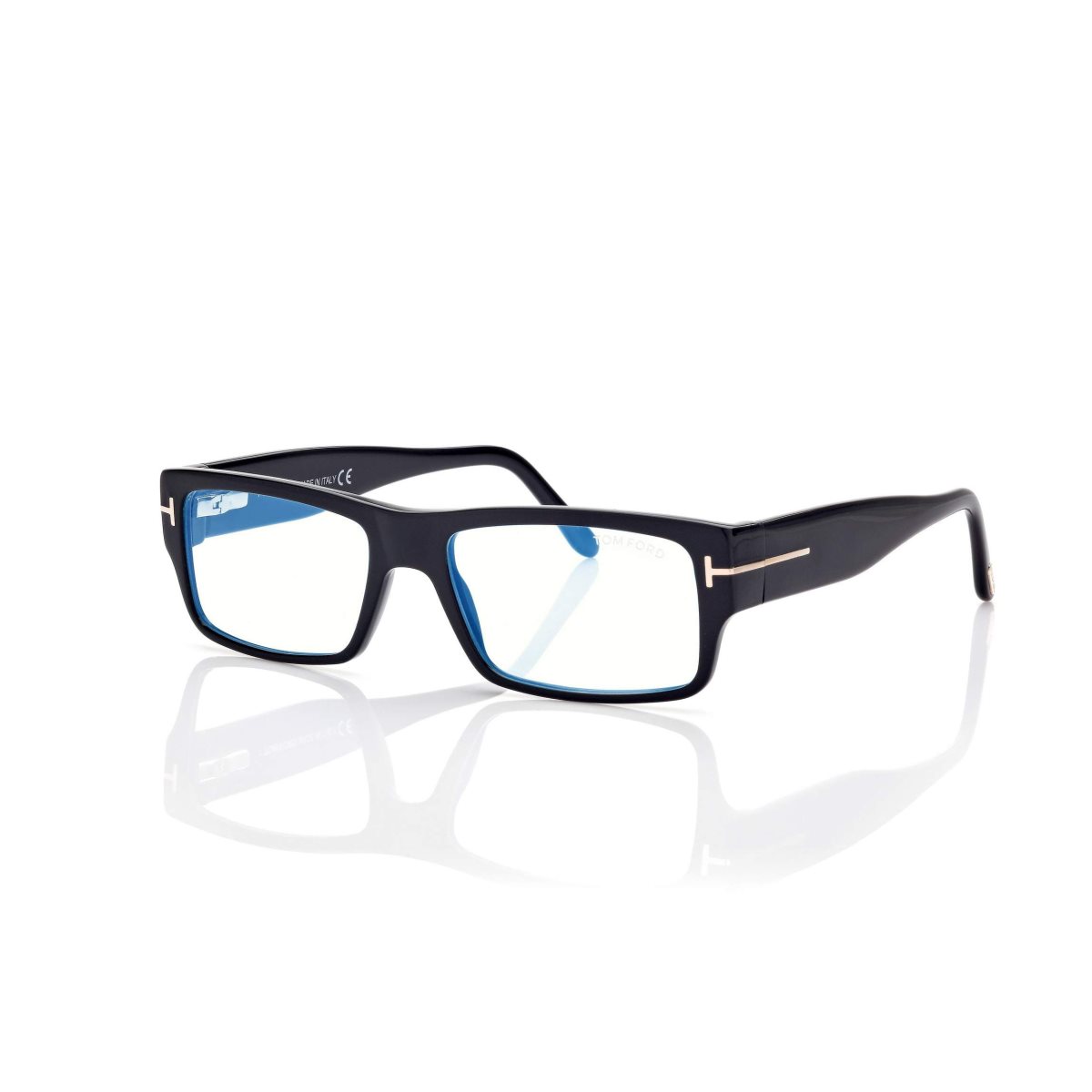 Tom Ford Blue Block Rectangular Optisk Herr Svarta | 194VTLMQK