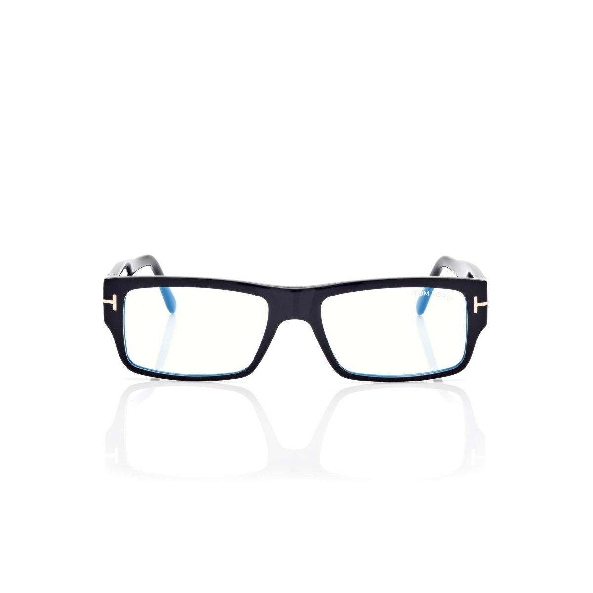 Tom Ford Blue Block Rectangular Optisk Herr Svarta | 194VTLMQK