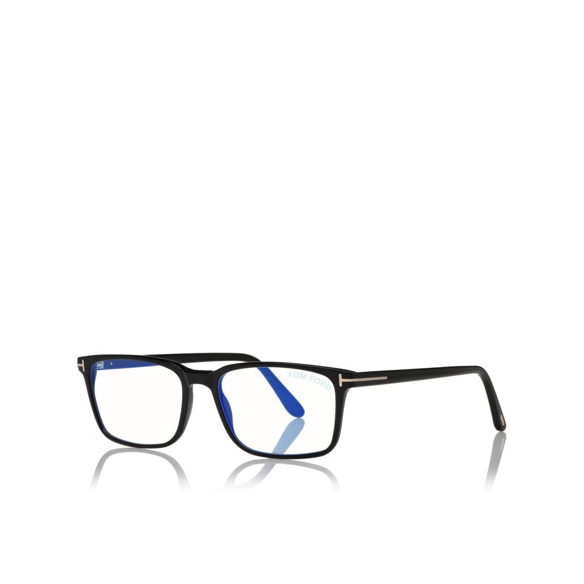 Tom Ford Blue Block Rectangular Optisk Herr Svarta | 250LBKAQS