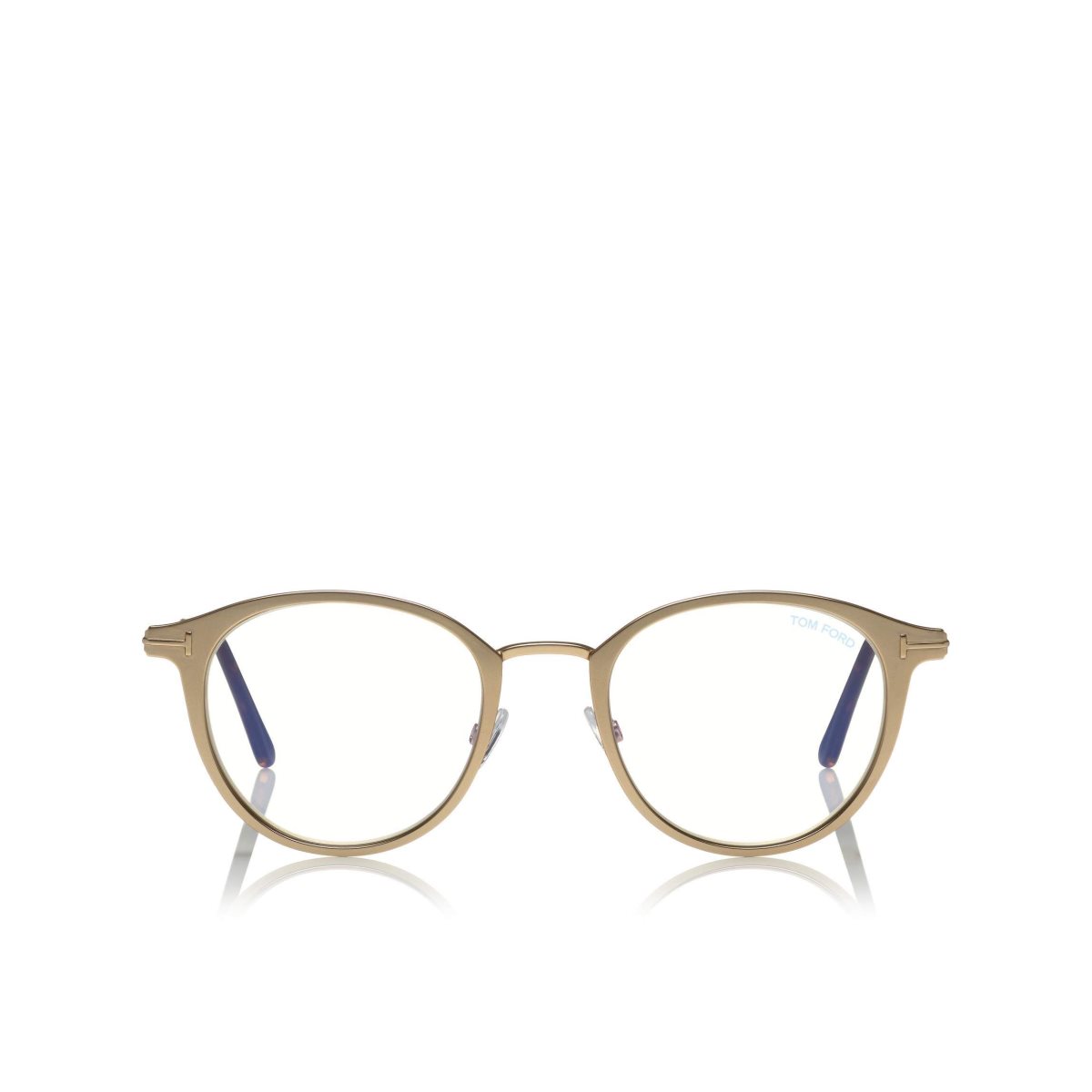 Tom Ford Blue Block Round Metal Optisk Herr Rosa Guld | 231MBWAUI