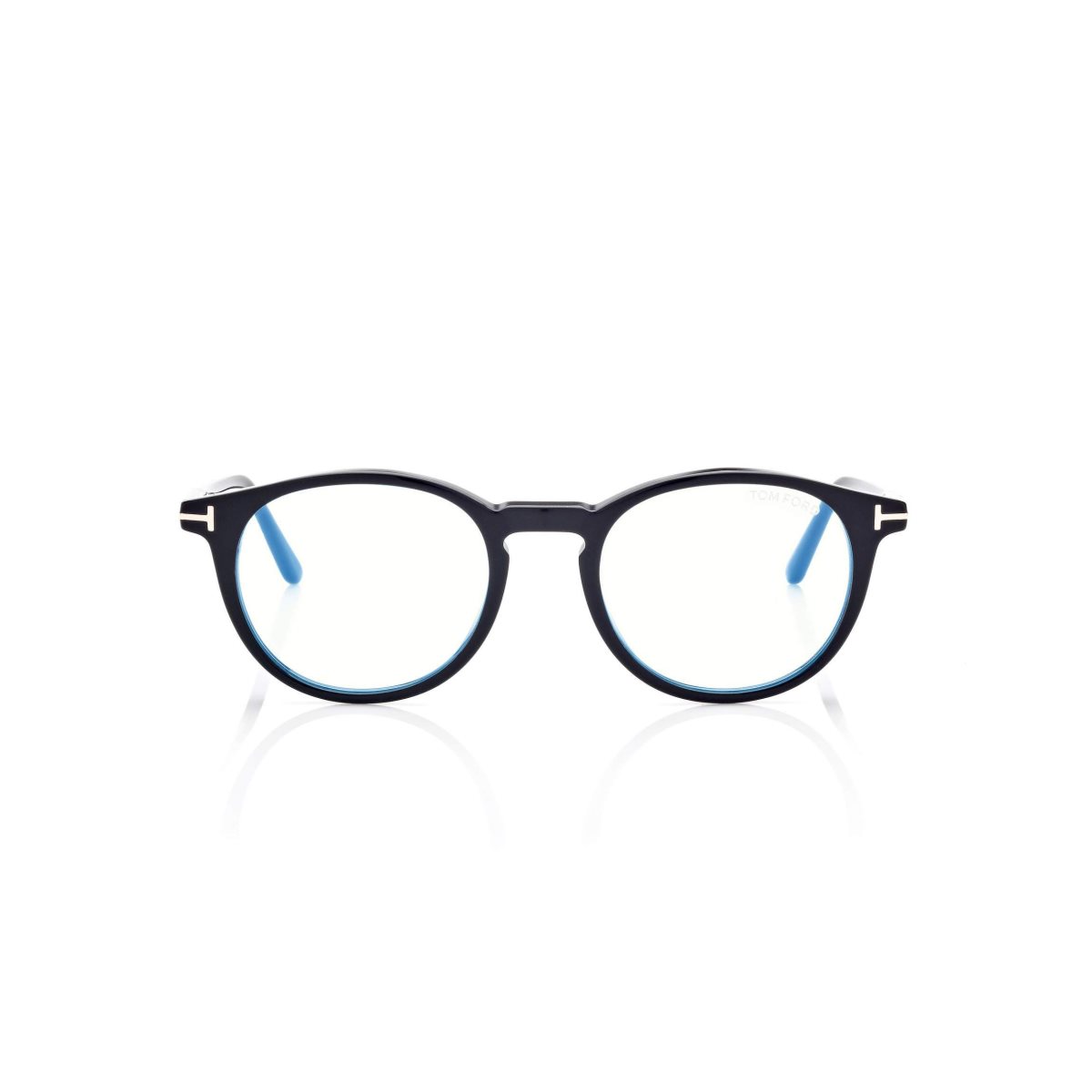 Tom Ford Blue Block Round Opticals Clip On Sun Solglasögon Dam Svarta | 061REYVIS