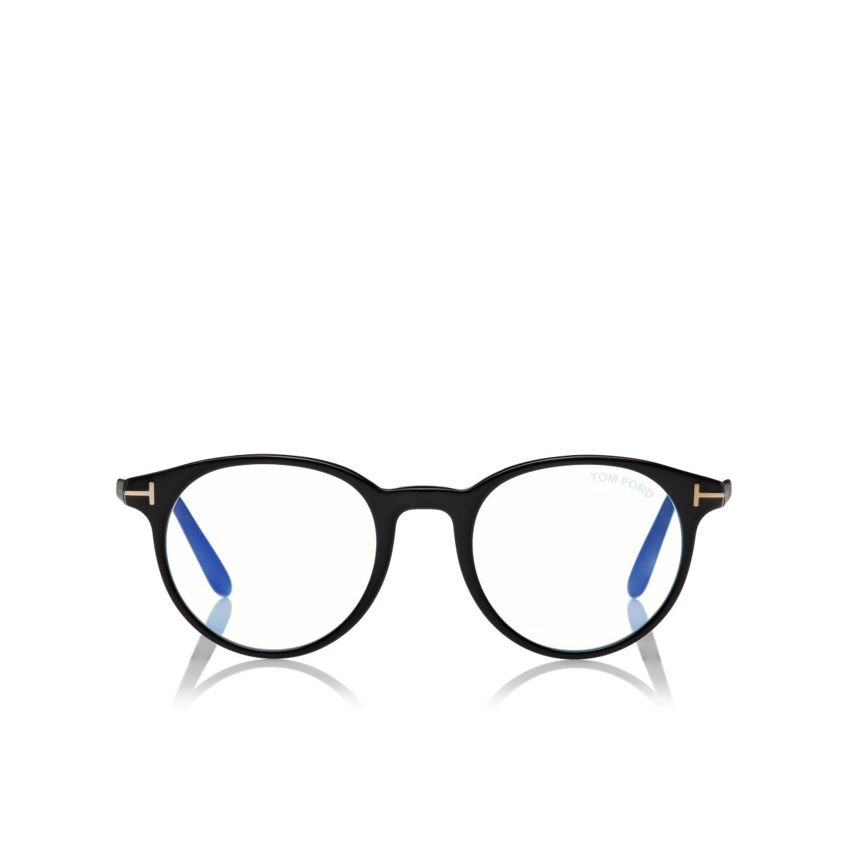 Tom Ford Blue Block Round Shape Optisk Dam Svarta | 608HJIKBT