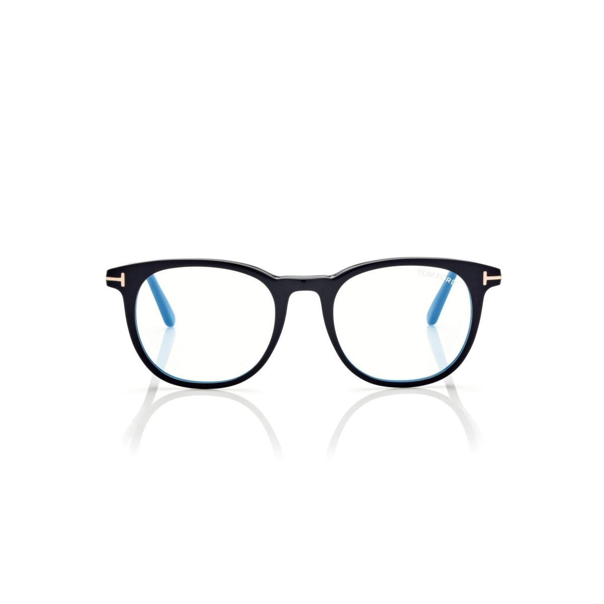 Tom Ford Blue Block Soft Round Optisk Herr Svarta | 483OCVXIW