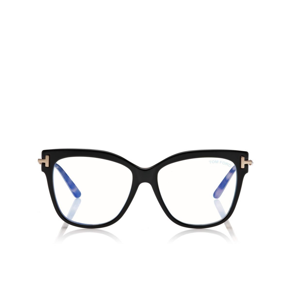 Tom Ford Blue Block Square Shape Optisk Dam Svarta Bruna | 412HWJARD