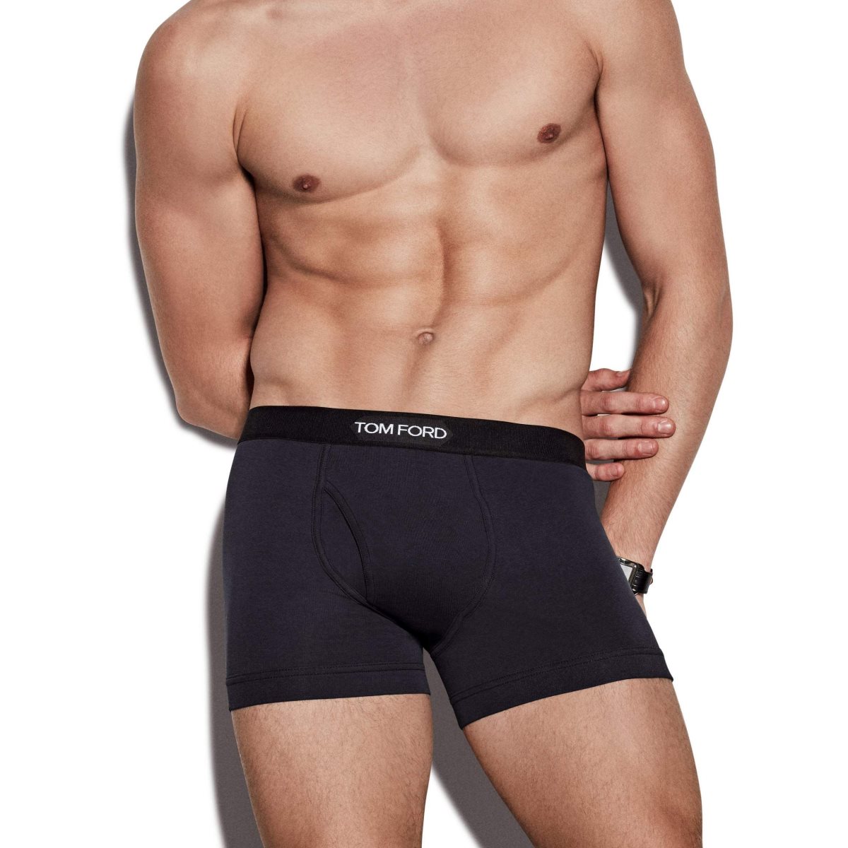 Tom Ford Bomull Boxer Kalsonger Herr Ebony | 564ERPBXN