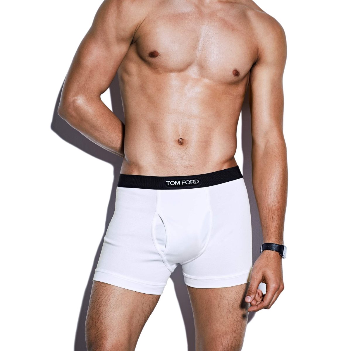 Tom Ford Bomull Boxer Kalsonger Herr Vita | 207KHFRBI