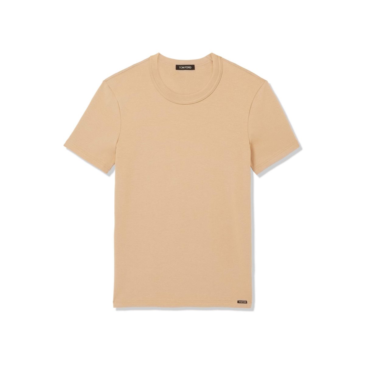 Tom Ford Bomull Crewneck T-shirt Herr Beige | 491DIJHOG