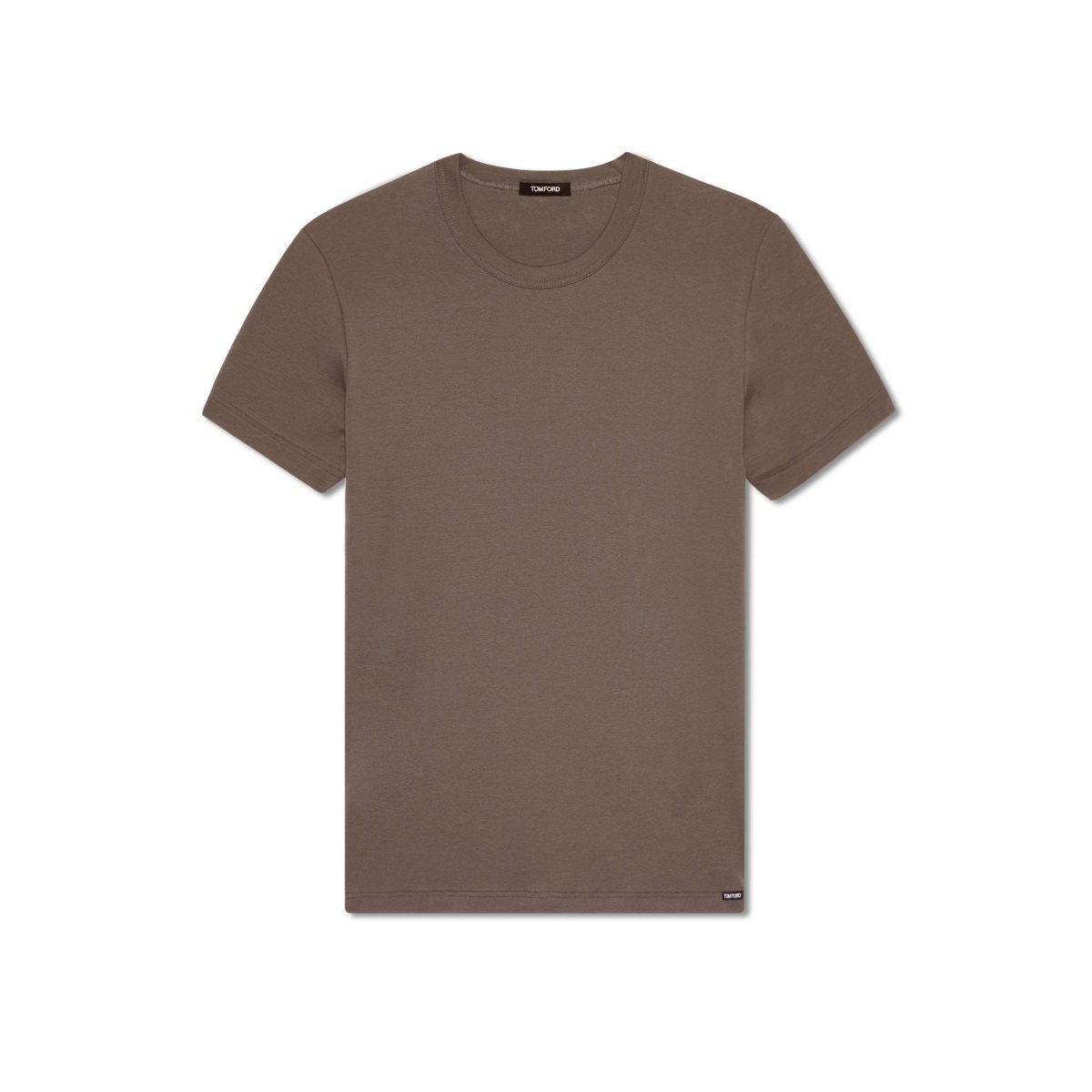 Tom Ford Bomull Crewneck T-shirt Herr Bruna | 864USJIKP