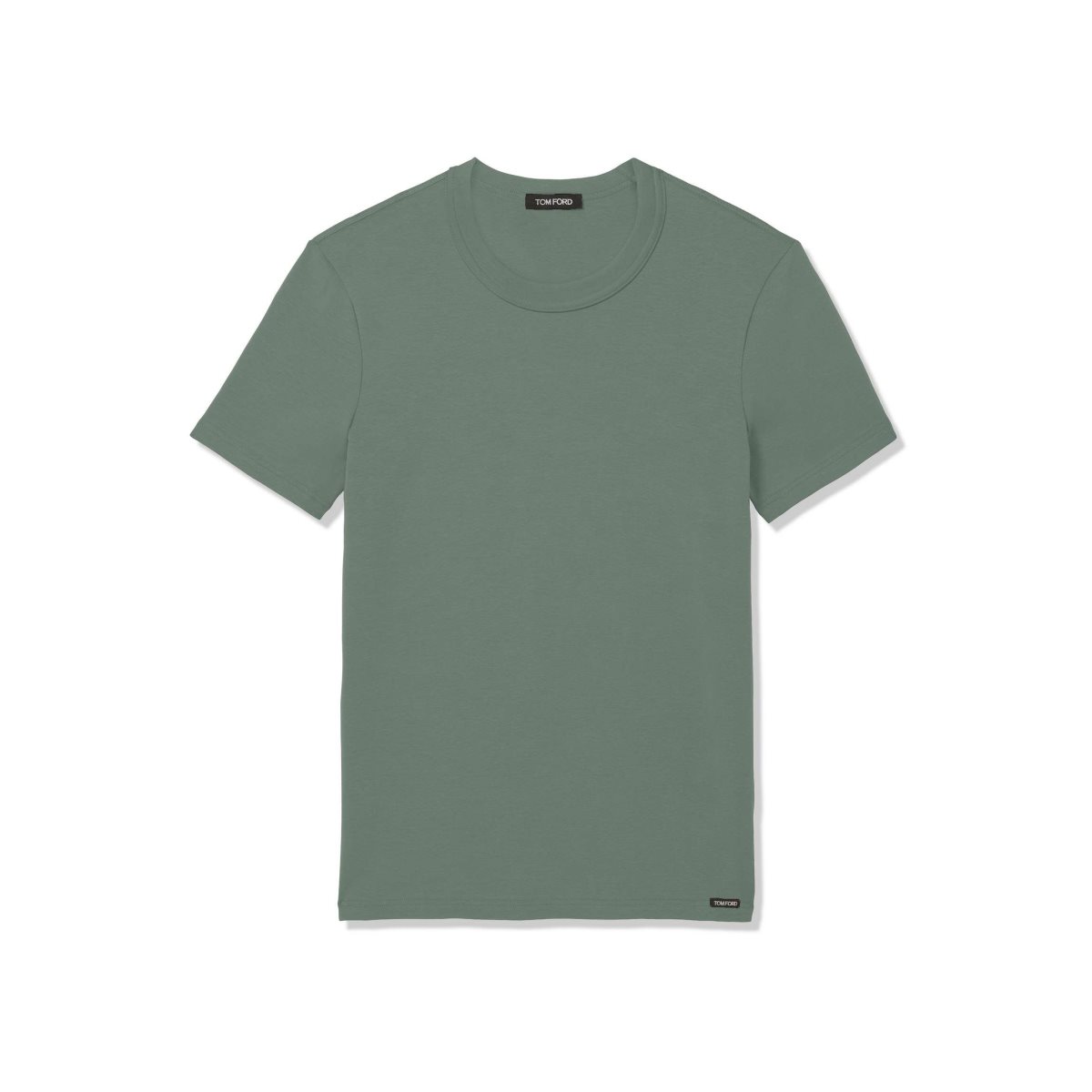 Tom Ford Bomull Crewneck T-shirt Herr Seafoam | 180PQYEBI