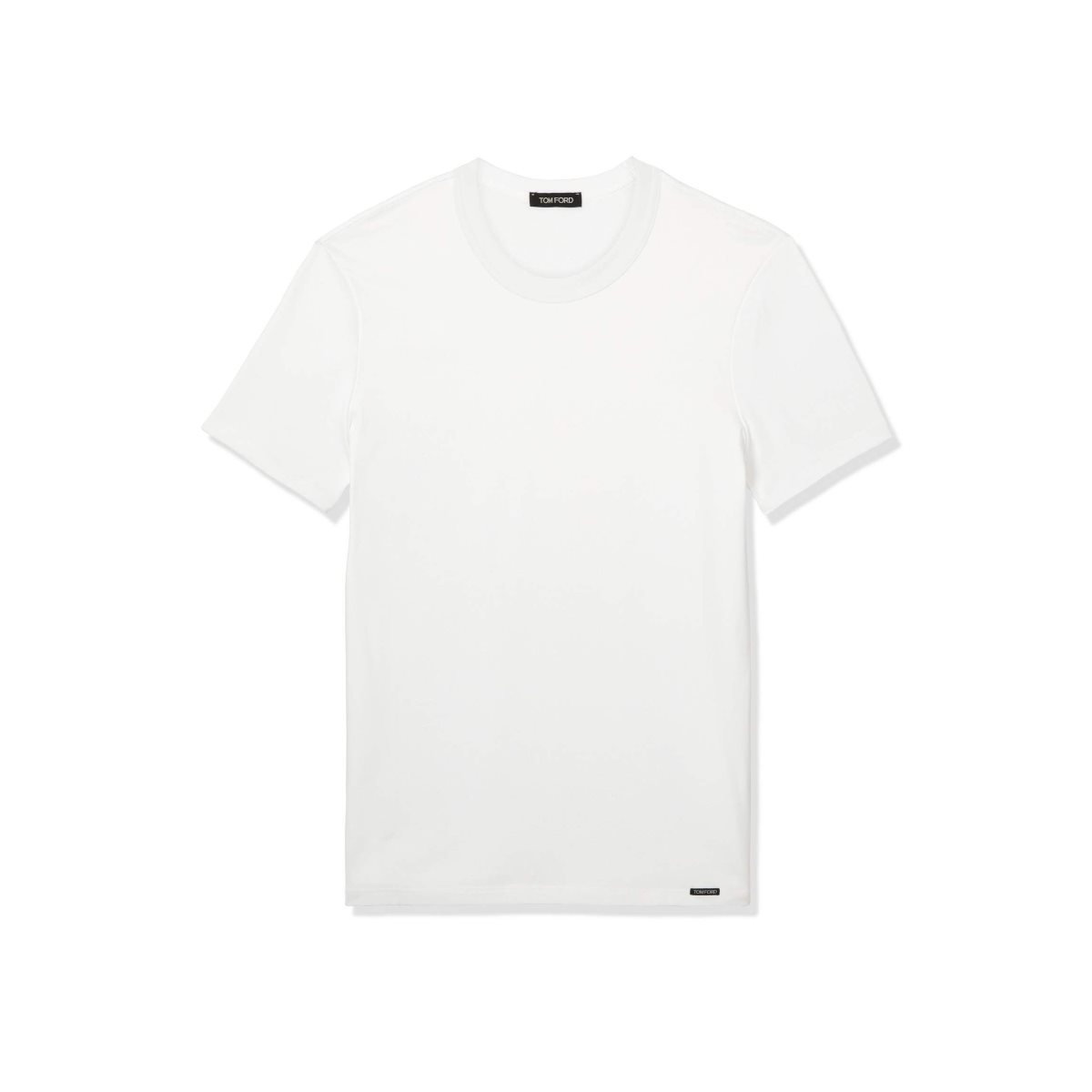 Tom Ford Bomull Crewneck T-shirt Herr Vita | 601SNIZQC