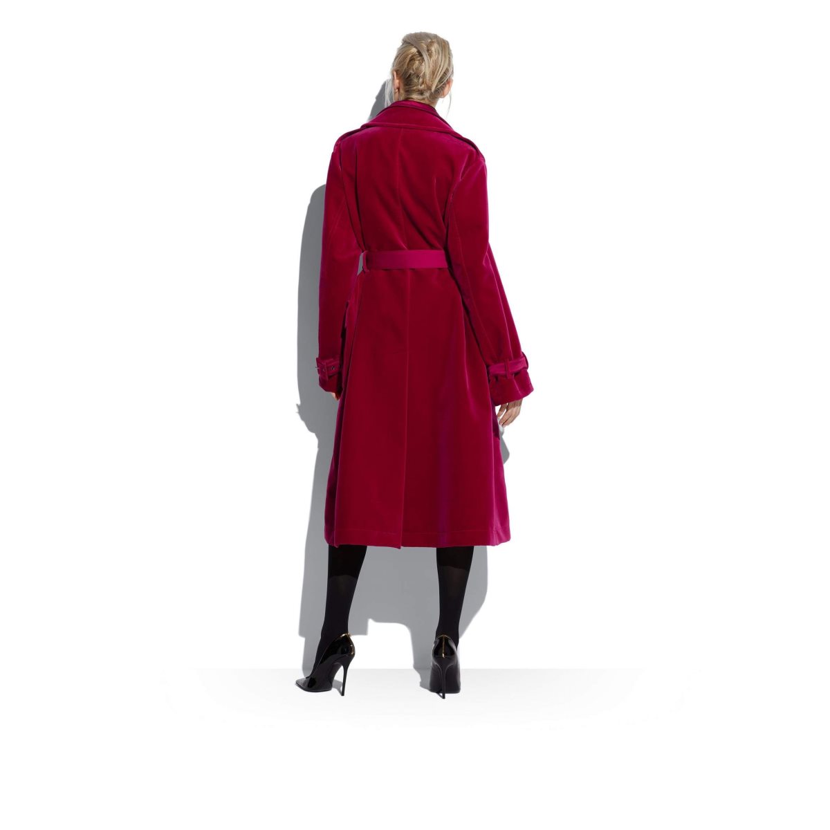 Tom Ford Bomull Velvet Double Lapel Trench Coat Ytterkläder Dam Raspberry | 805KUFXOI