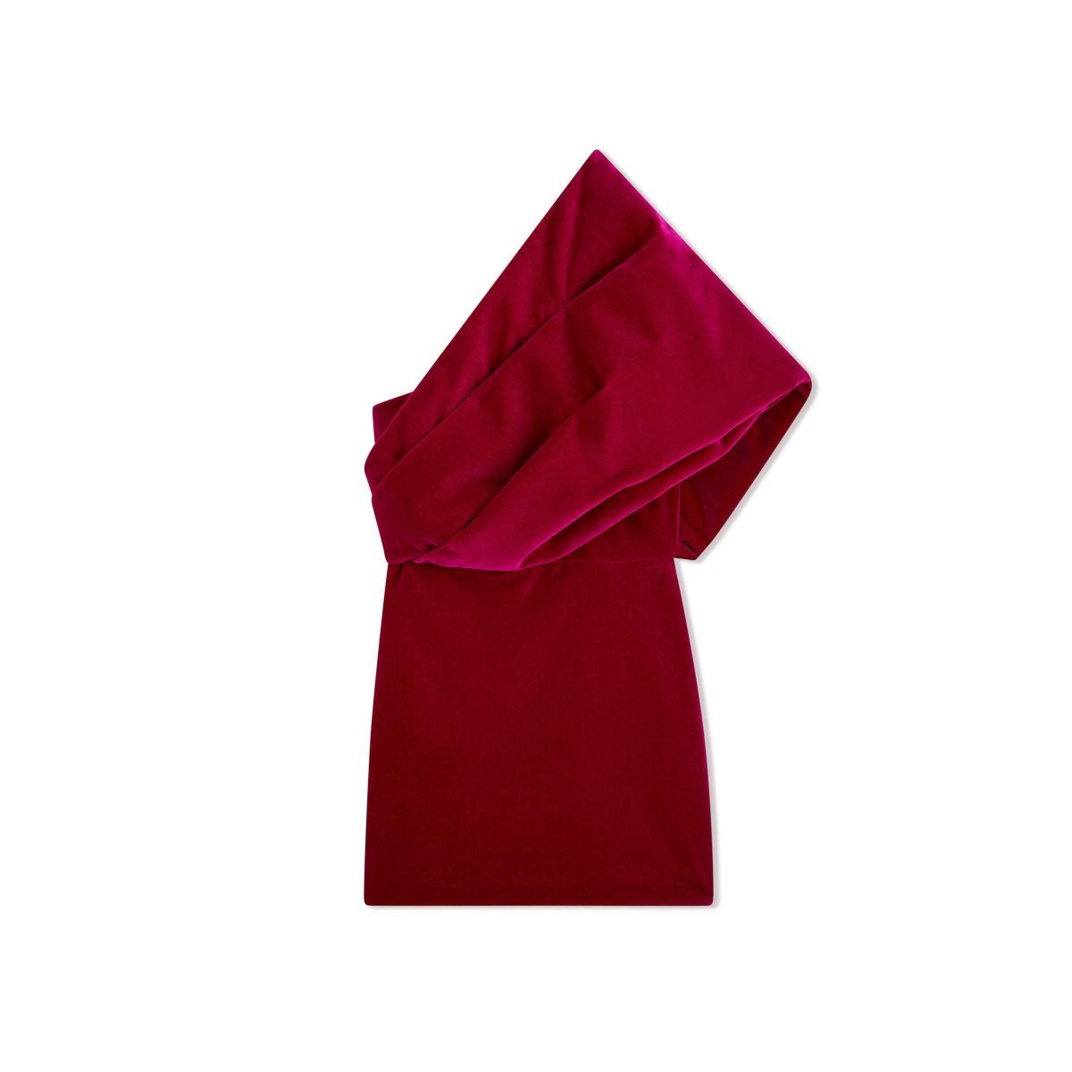 Tom Ford Bomull Velvet One Shoulder Mini Klänning Dam Raspberry | 486XMARVE