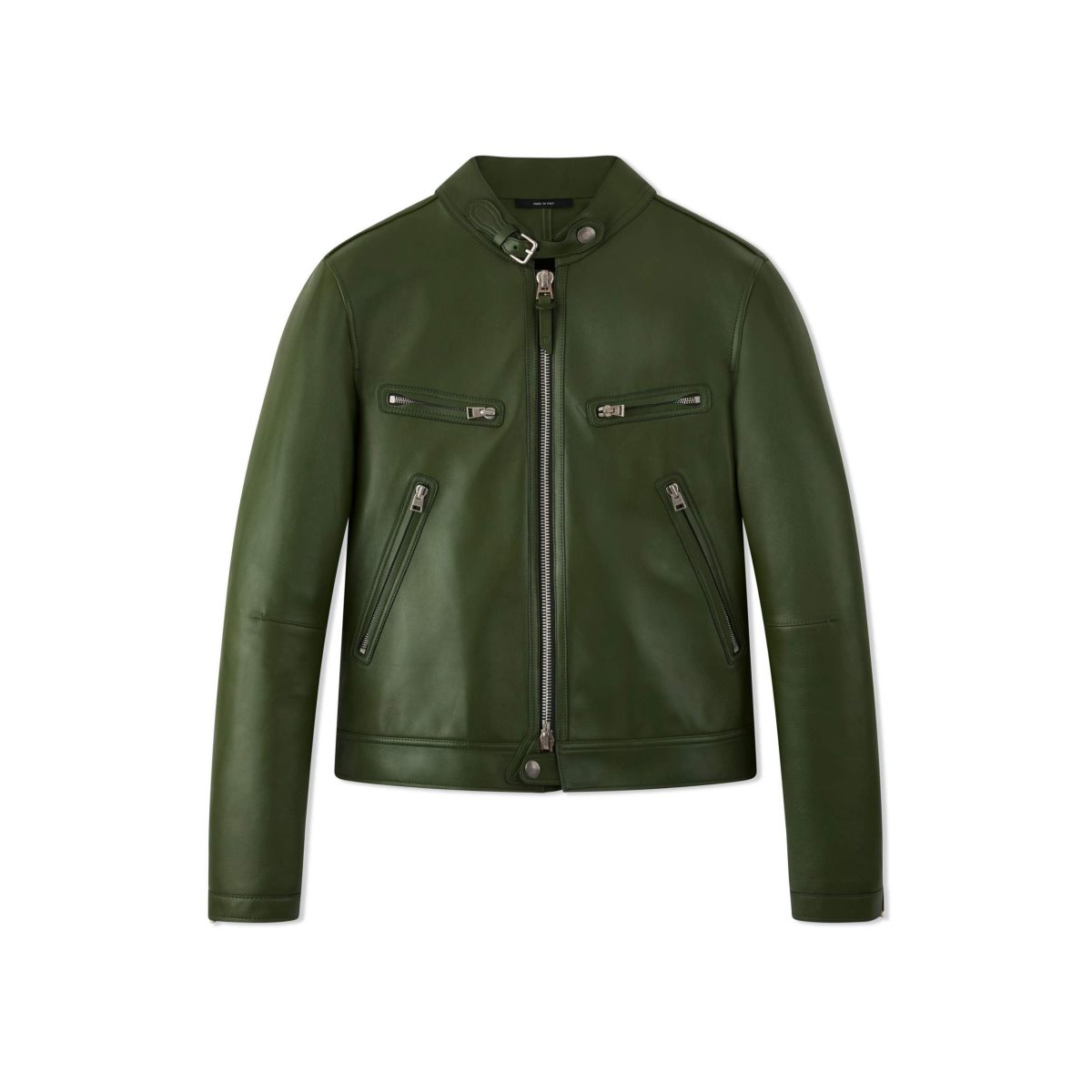 Tom Ford Bonded Nappa Plonge Zip Racer Jacket Ytterkläder Herr Elm | 415AUJOPK