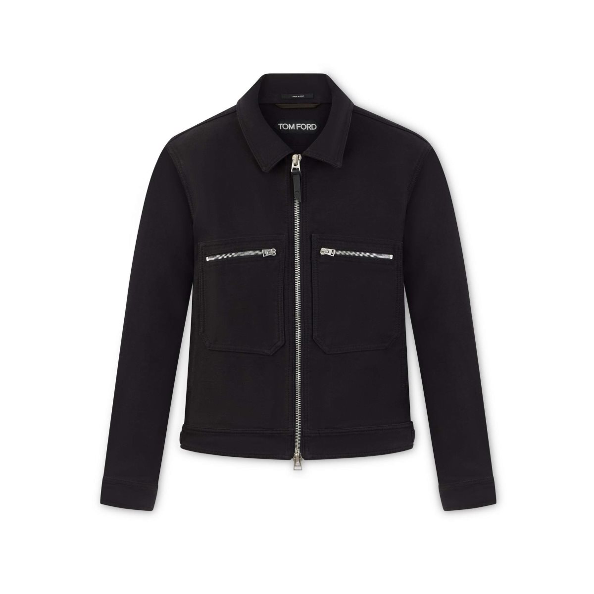 Tom Ford Brushed Bomull Zip Blouson Ytterkläder Herr Svarta | 590AWQETI