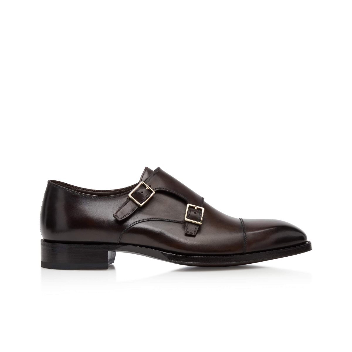 Tom Ford Burnished Läder Elkan Monk Rem Finskor Herr Bruno | 038IDWFCA