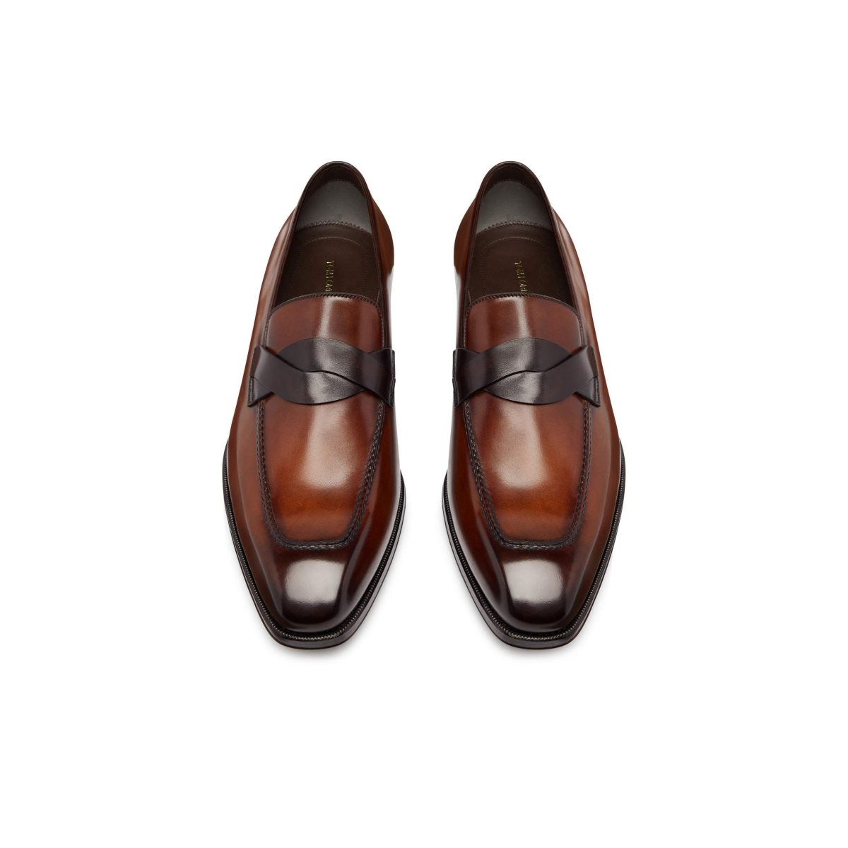 Tom Ford Burnished Läder Elkan Twisted Band Loafers Herr Mink | 172UQOFCL