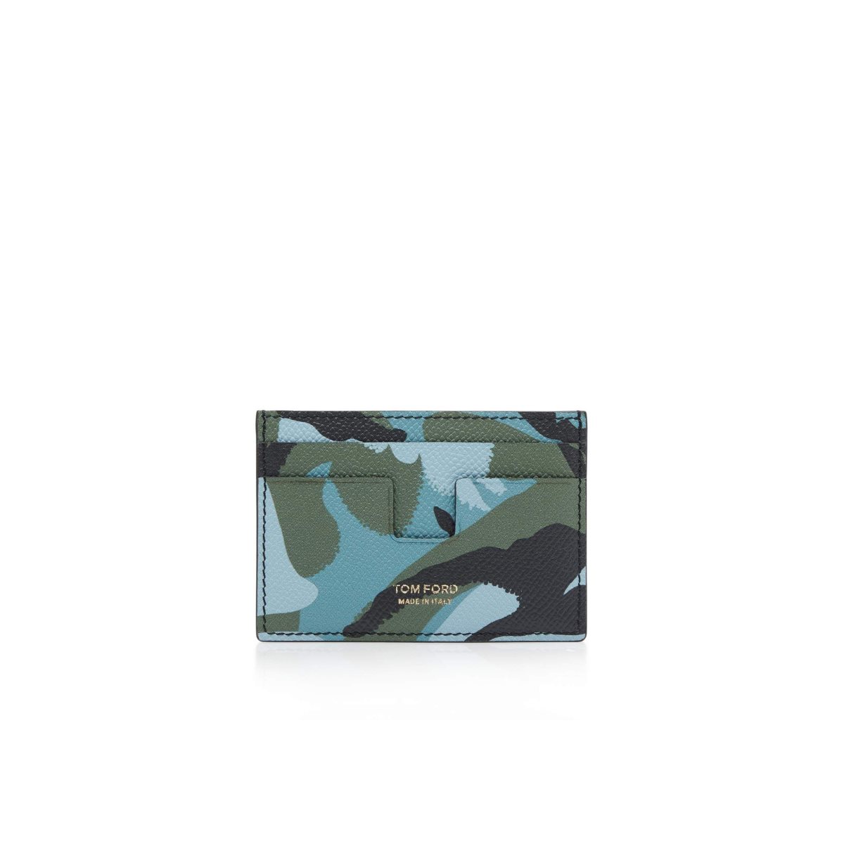 Tom Ford Camo Print Money Clip Cardholder Liten Plånbok Herr Blå | 436PVUZHC