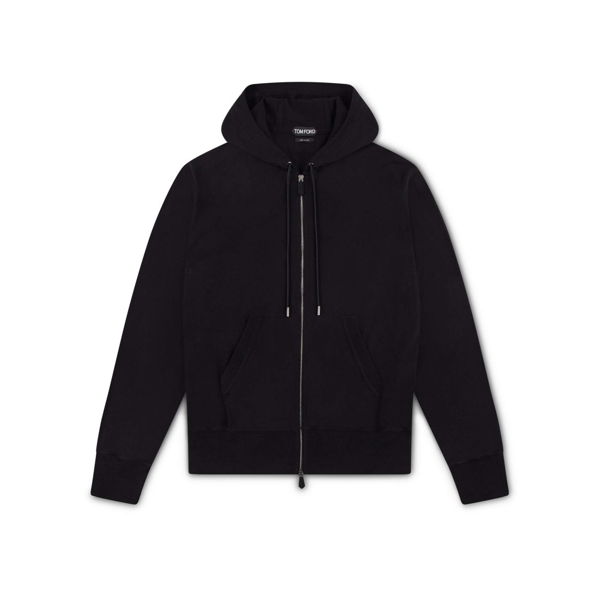 Tom Ford Cashmere Blend Zip-up Hoodie Stickat Herr Svarta | 961YFTMXA