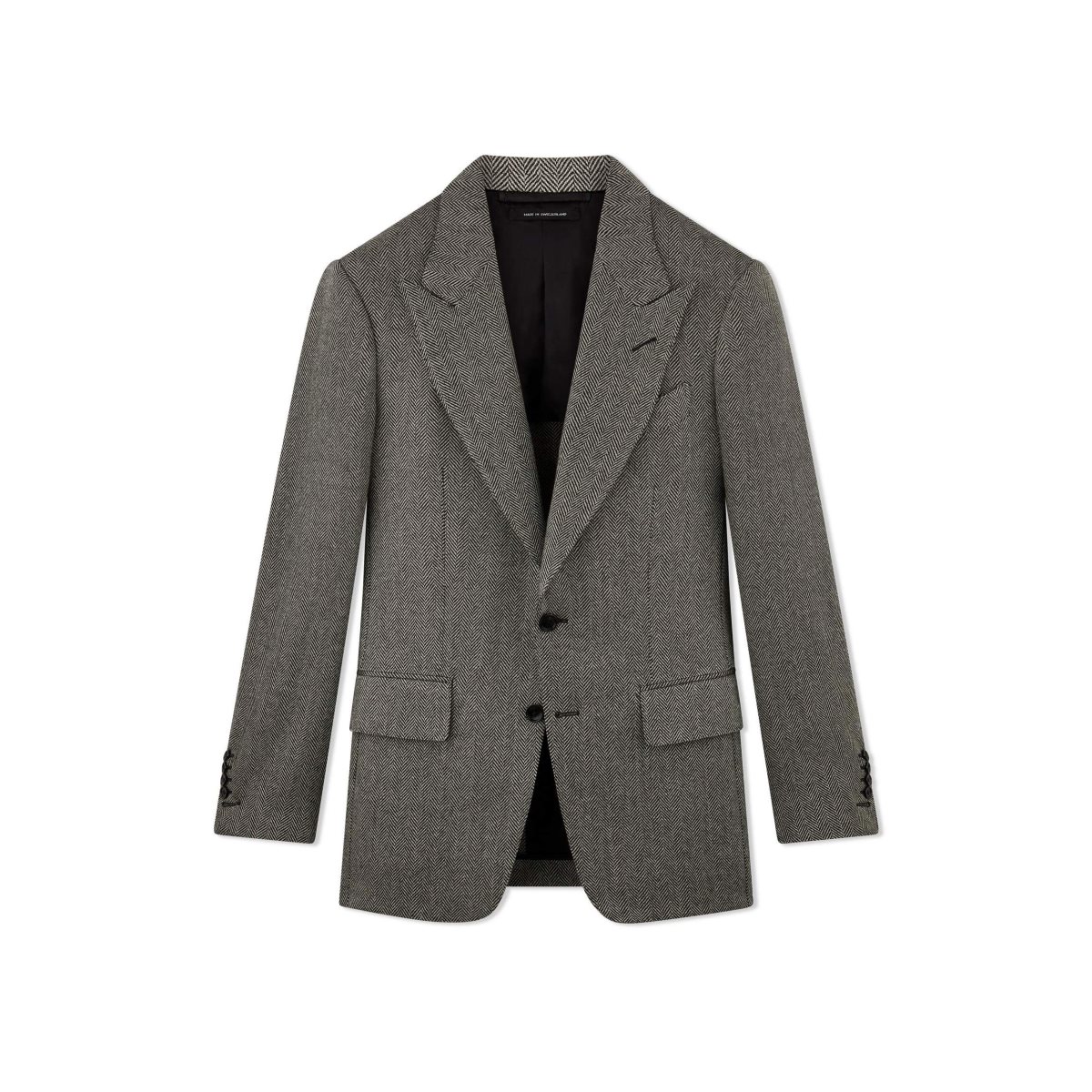 Tom Ford Cashmere Herringbone Shelton Jacka Herr Grå | 791GEMUZK