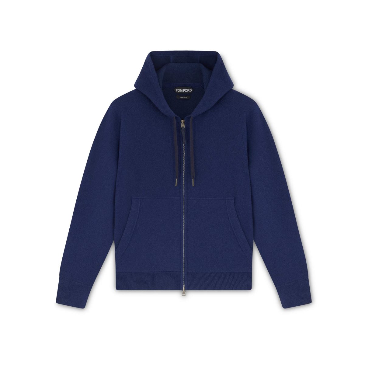 Tom Ford Cashmere Merino Hoodie Stickat Herr Mörkblå | 893OAWMKF