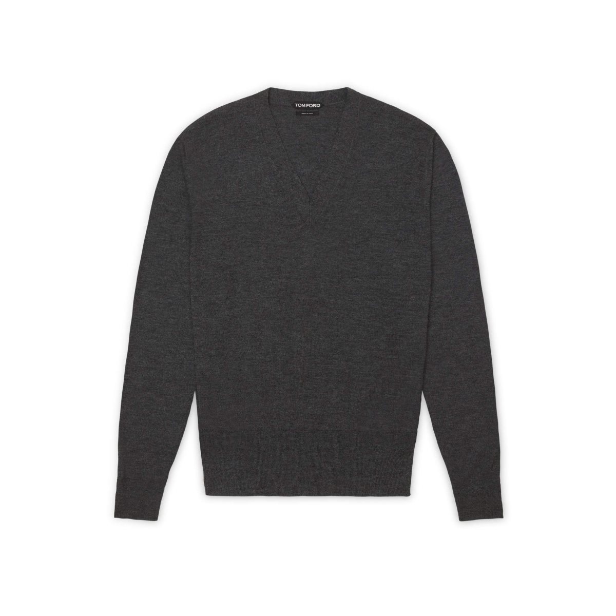 Tom Ford Cashmere Silk V-neck Stickat Herr Grå | 236FRAISB