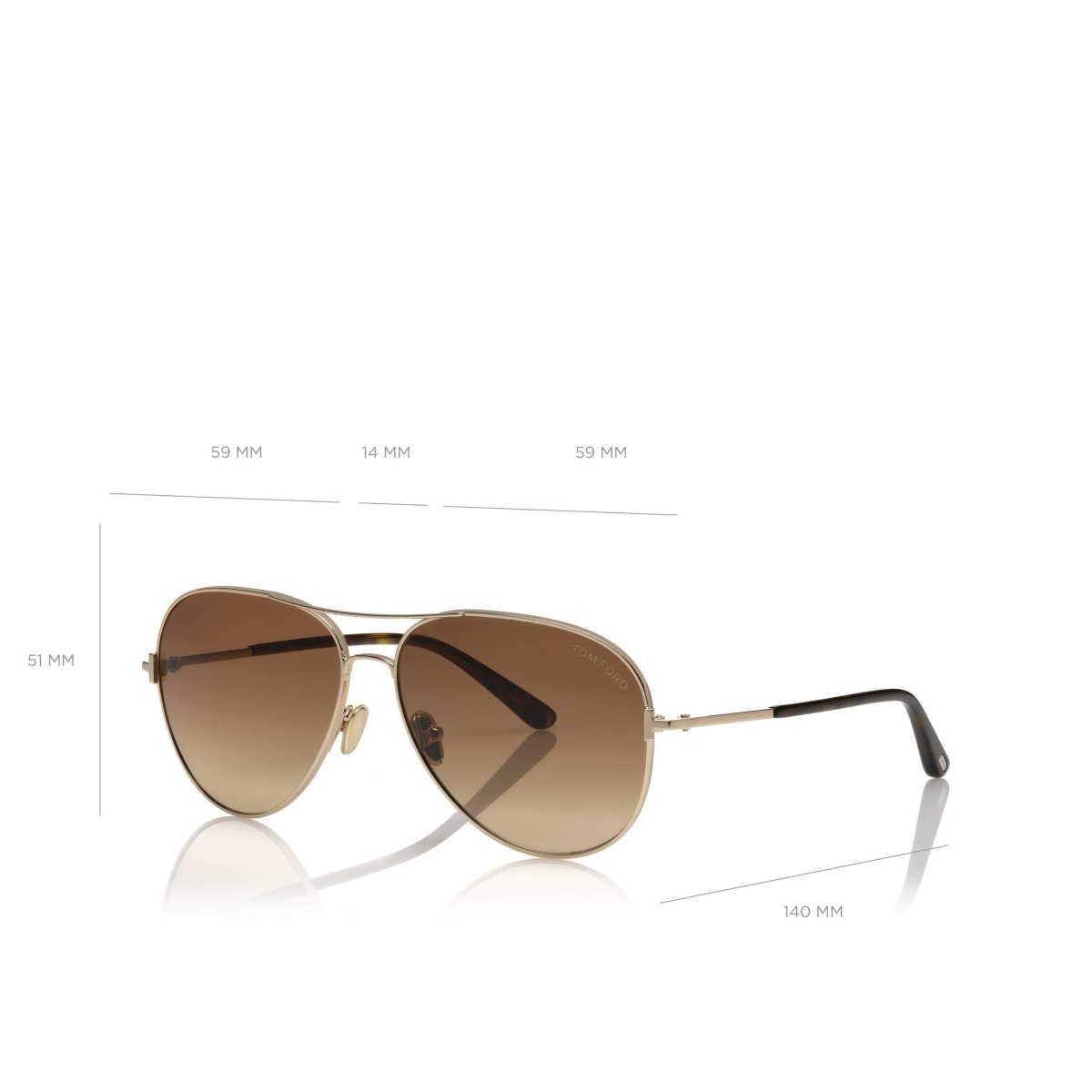 Tom Ford Clark Solglasögon Herr Rosa Guld | 358MDSLEN