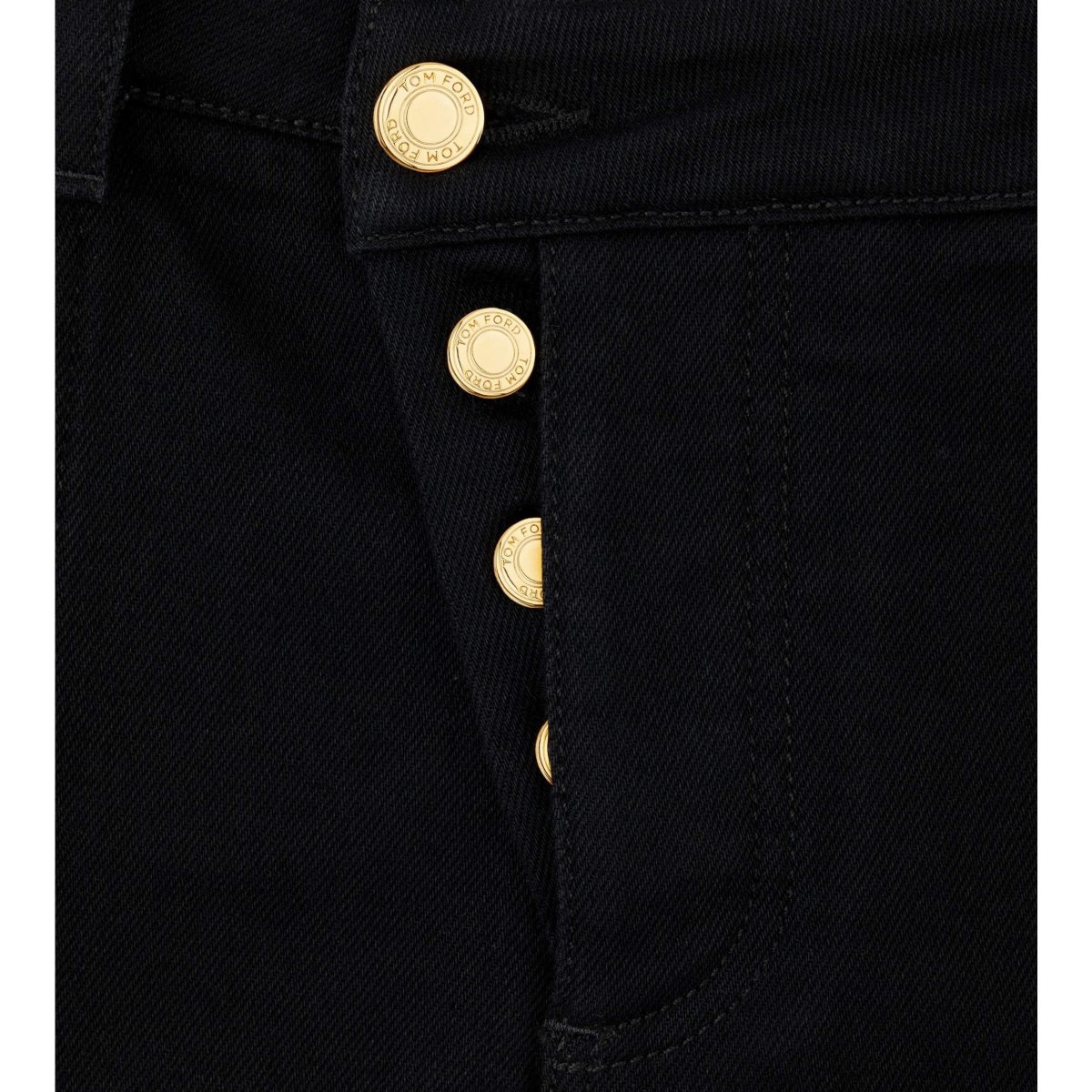 Tom Ford Compact Denim Asymmetric Shorts Byxor Dam Svarta | 079ISYVRG