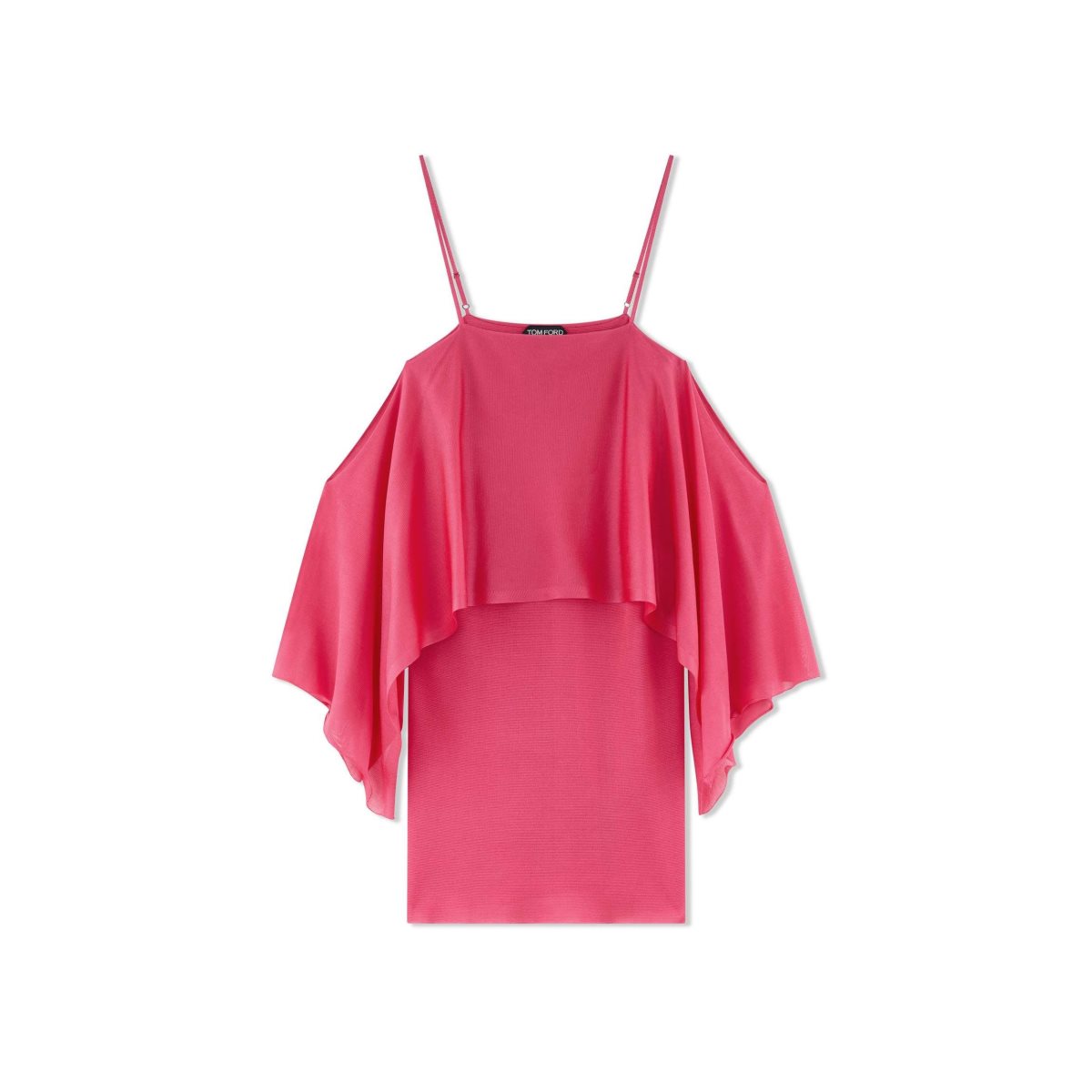 Tom Ford Compact Slinky Viscose Ruffle Klänning Dam Rosa | 763ZYGROT