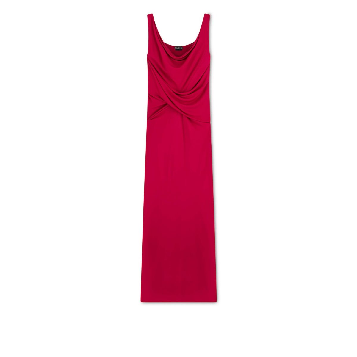 Tom Ford Crepe Jersey Draped Evening Klänning Dam Raspberry Coulis | 192BAOTVX