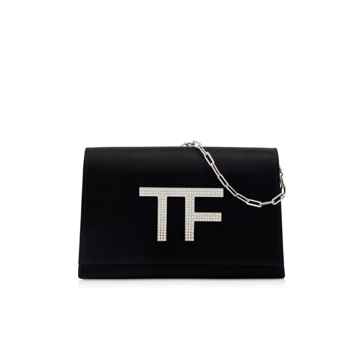 Tom Ford Crystal Embellished Satin Tf Disco Axelväska Dam Svarta | 293EXZVUA