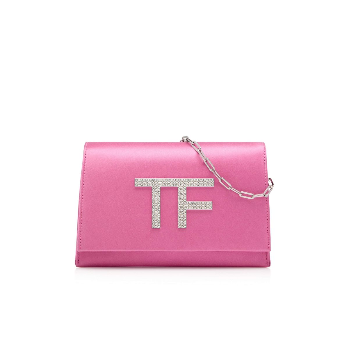 Tom Ford Crystal Embellished Satin Tf Disco Axelväska Dam Rosa | 369MHVSYC