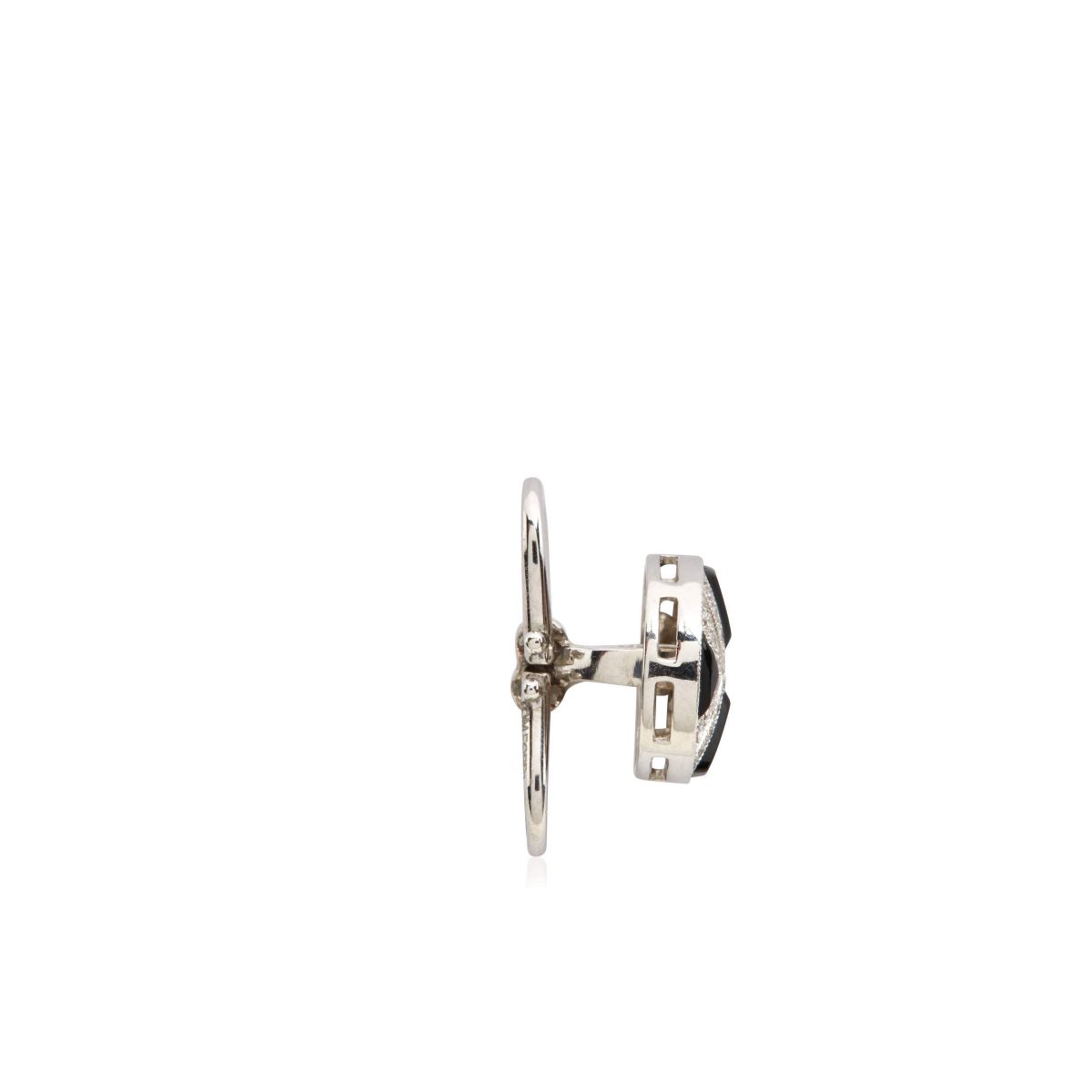 Tom Ford Diamond Onyx Round Studs Smycken Herr Vita Guld | 498QKTFCB