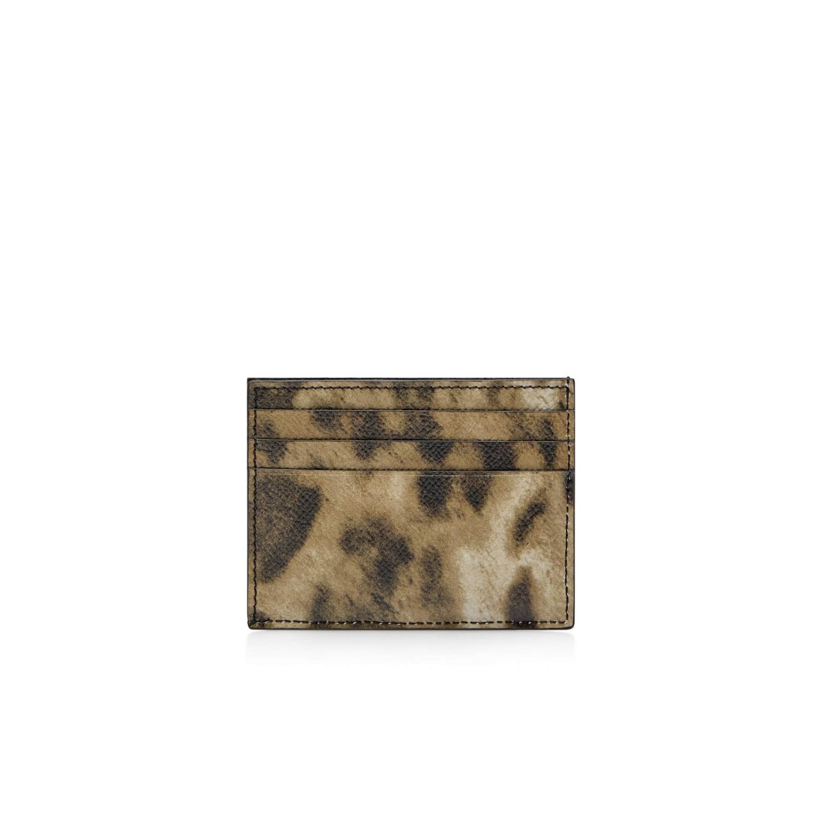 Tom Ford Distressed Leopard Print Cardholder Liten Plånbok Herr Leopard | 380LRDGMN