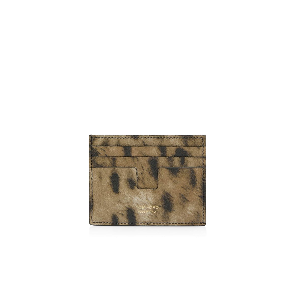 Tom Ford Distressed Leopard Print Cardholder Liten Plånbok Herr Leopard | 380LRDGMN