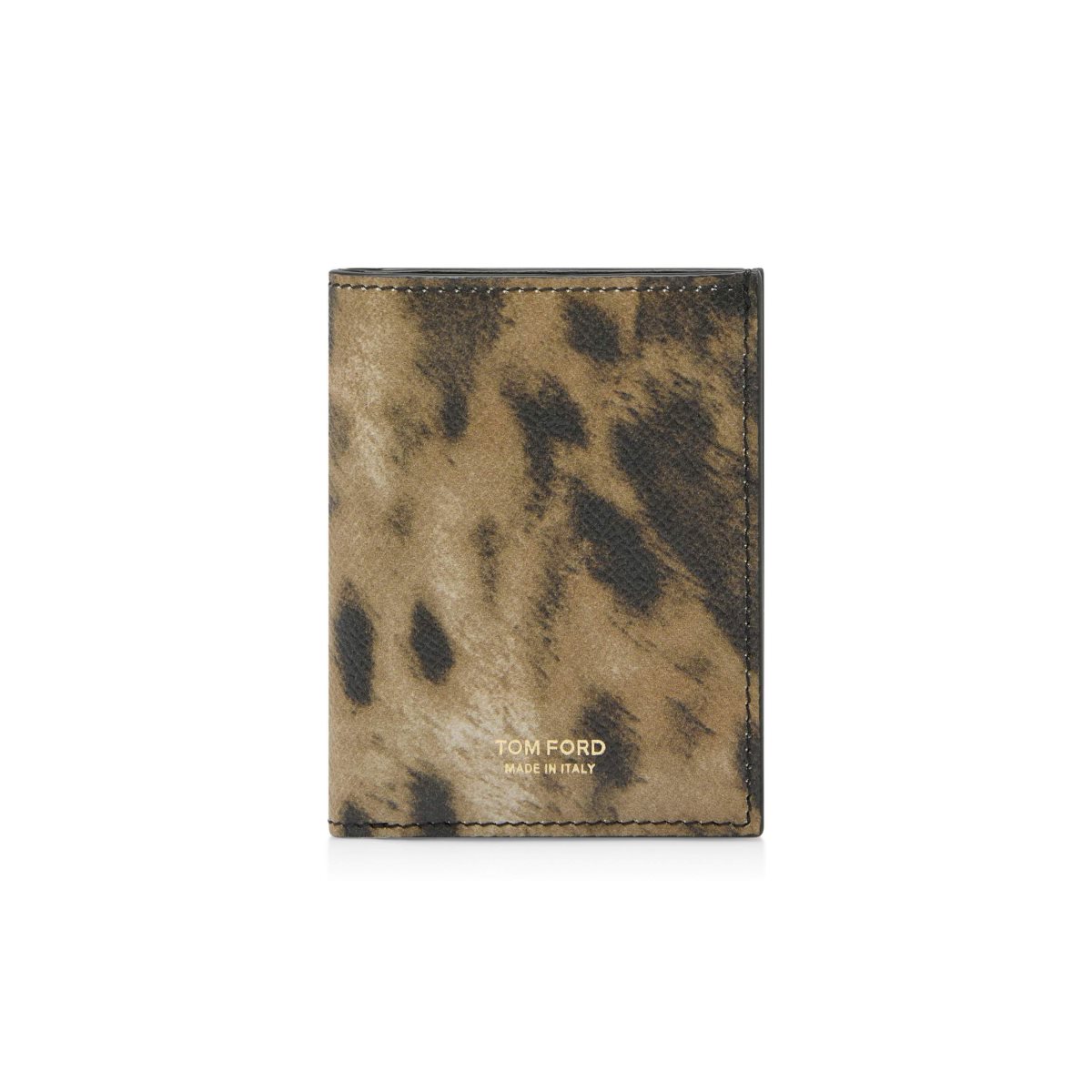 Tom Ford Distressed Leopard Print Folding Cardholder Liten Plånbok Herr Leopard | 530LJOUMK