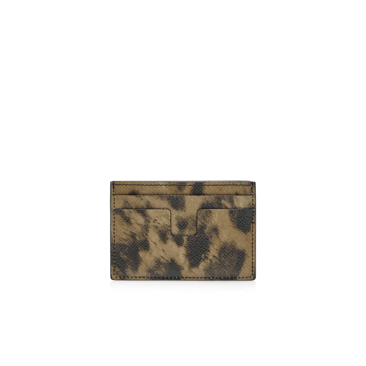 Tom Ford Distressed Leopard Print Klassiska Cardholder Liten Plånbok Herr Leopard | 901SMQYJP