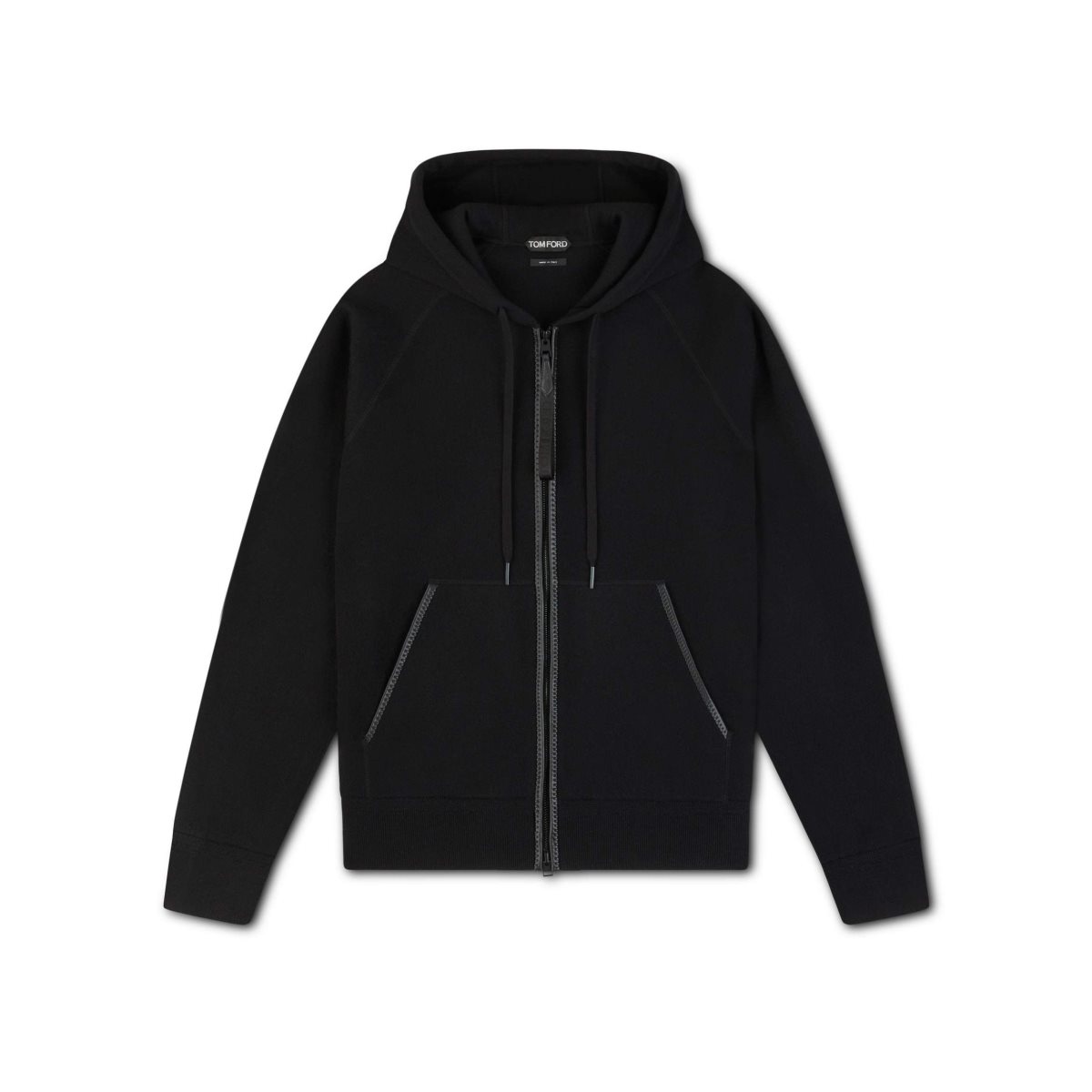 Tom Ford Double Face Cashmere Hoodie Stickat Herr Svarta | 490PLNMIK