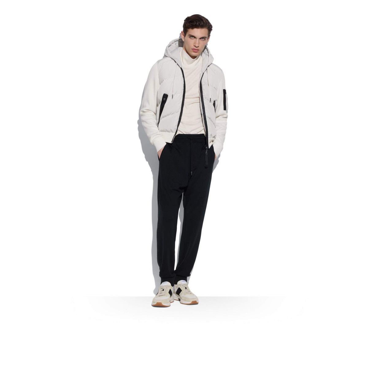 Tom Ford Down Front Hoodie Ytterkläder Herr Vita | 430TKCGMW