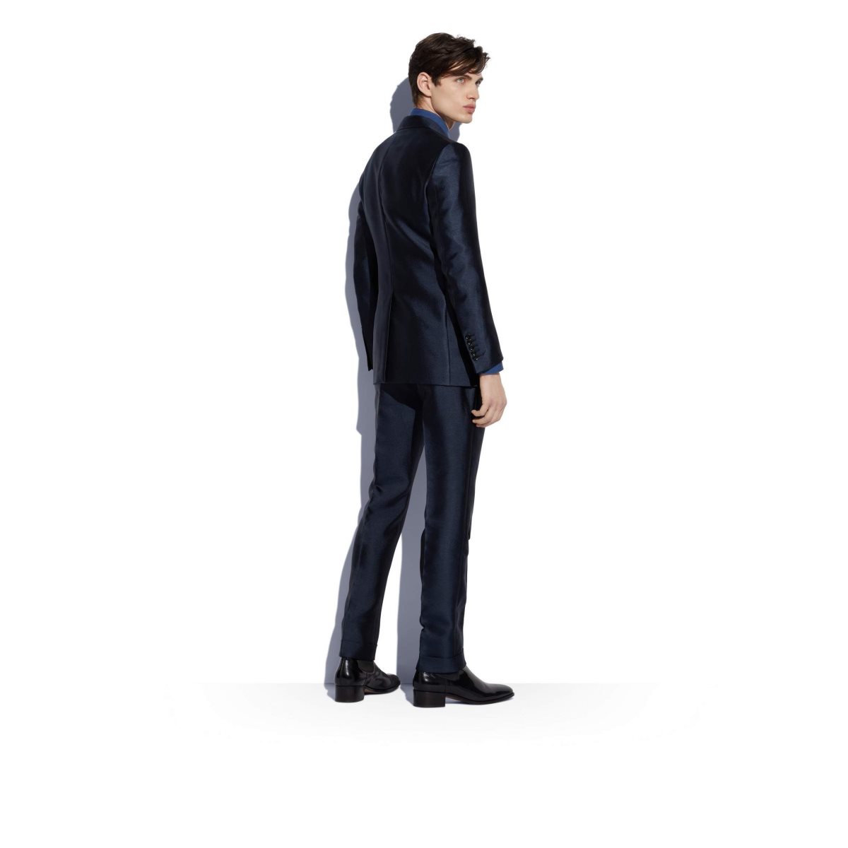 Tom Ford Draped Mikado Cooper Jacket Kostymer Herr Marinblå | 584NGSXHK