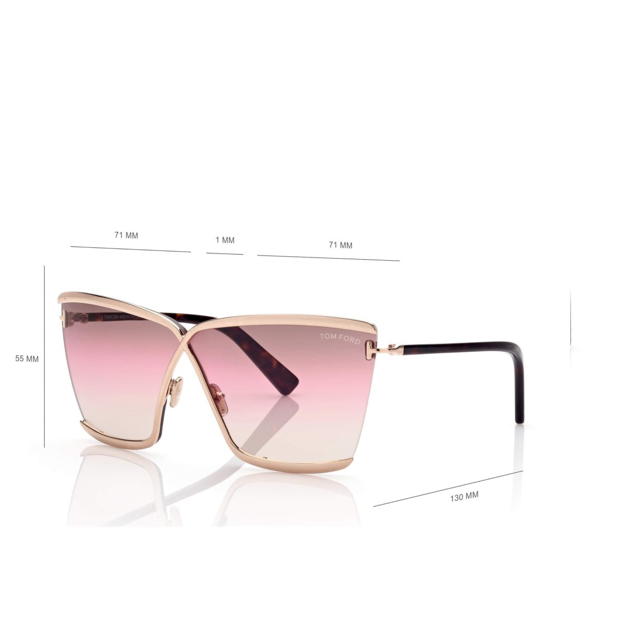 Tom Ford Elle Solglasögon Dam Rosa Guld | 398GFKCNW