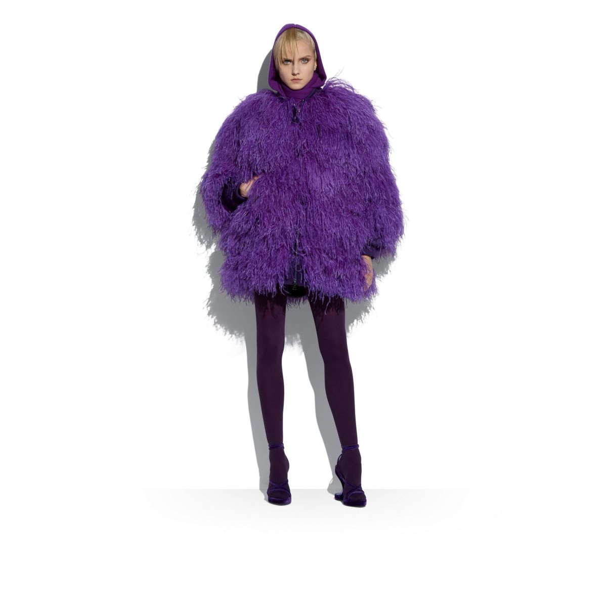 Tom Ford Feathers Puffy Coat Ytterkläder Dam Amethyst | 582BVRFSL