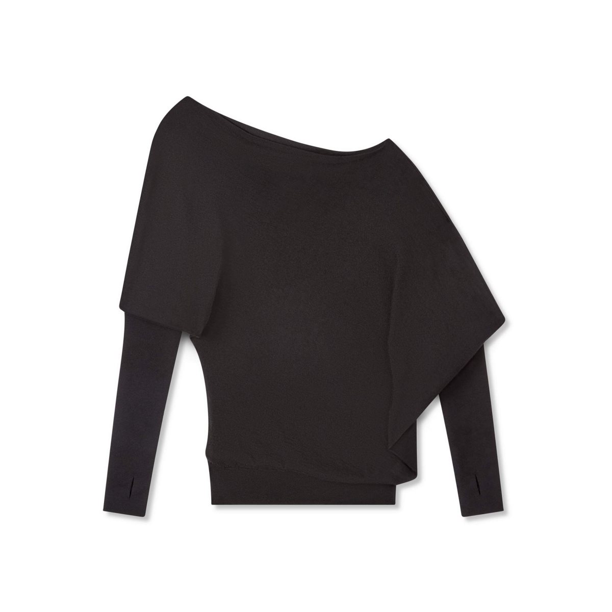 Tom Ford Fine Cashmere Silk Off The Shoulder Knit Blast Dam Svarta | 489RLTOHX