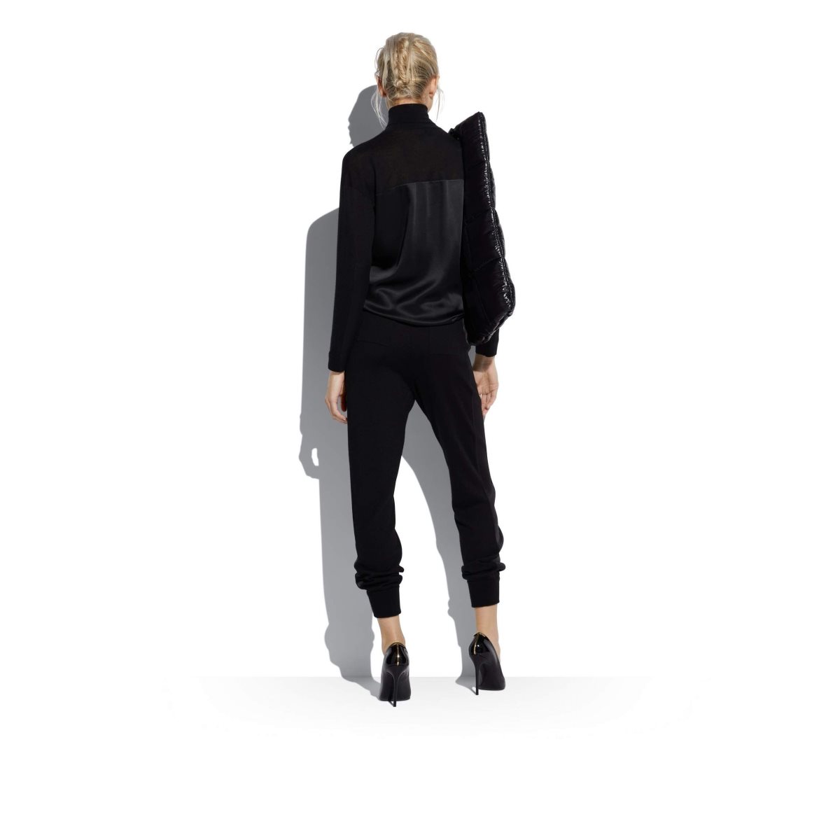 Tom Ford Fine Cashmere Silk & Silk Joggers Byxor Dam Svarta | 701RWCZYU